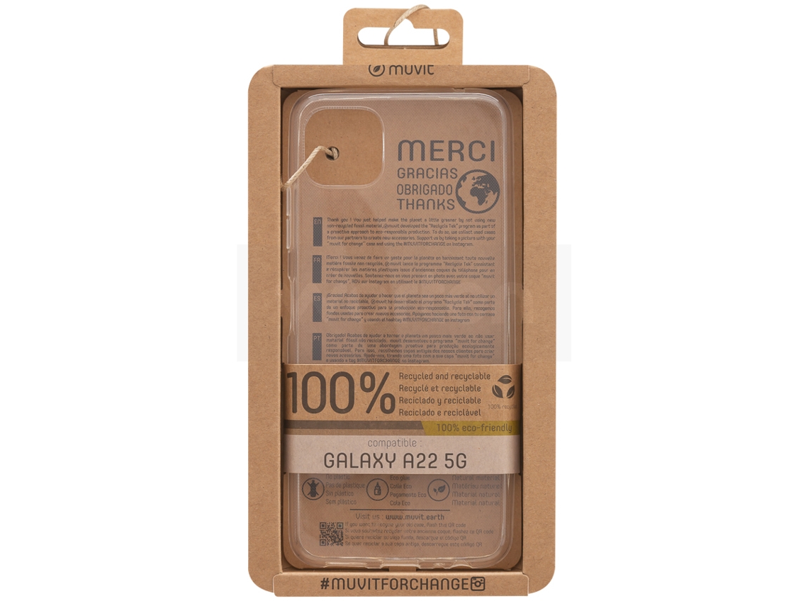 Capa Samsung Galaxy A22 5G MUVIT Transparente