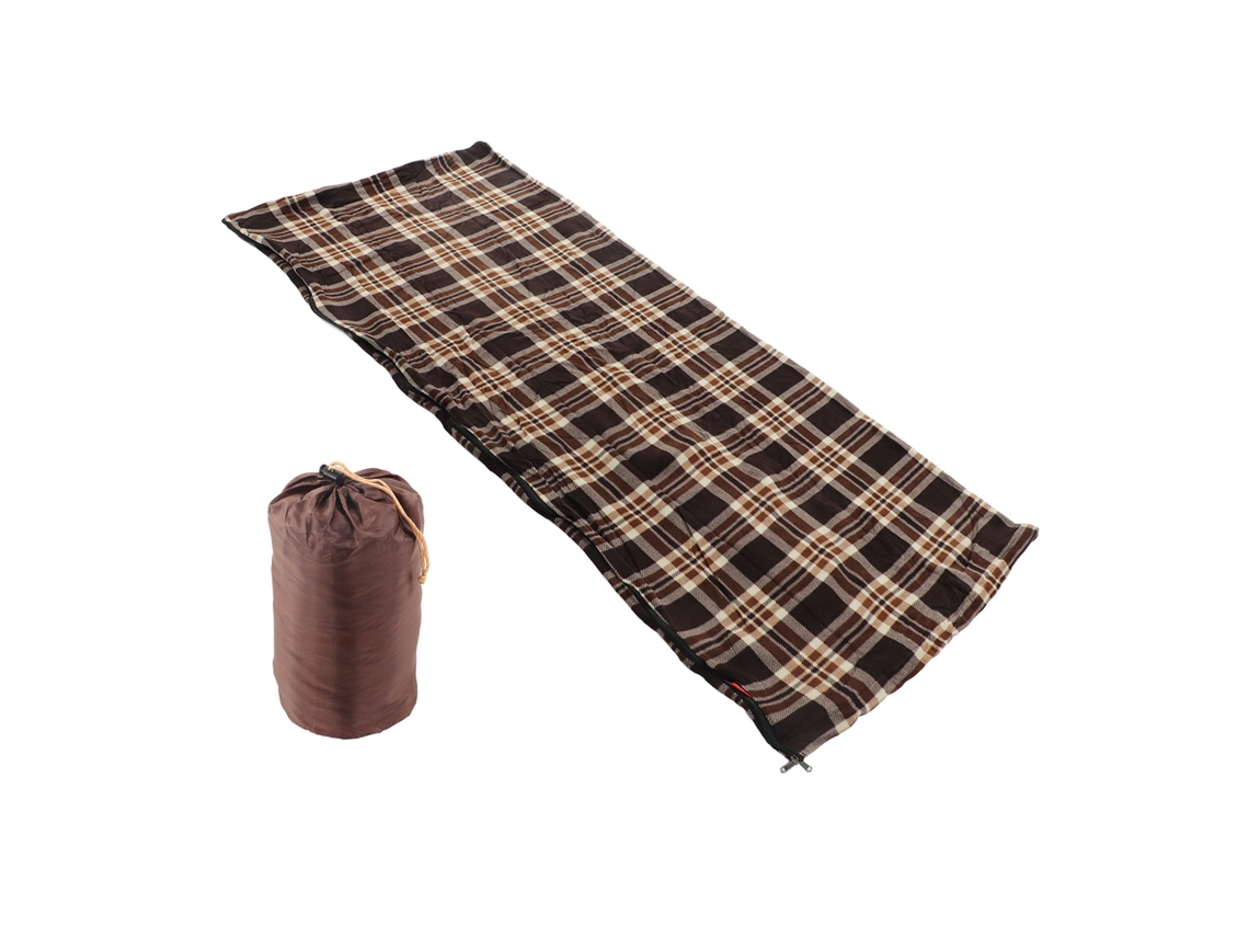 Saco de Dormir Polar Portátil para Camping Adulto Café