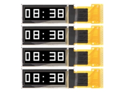 4 Pcs Módulo de Tela Oled 0.91 Polegadas Interface Spi 15pin Branco