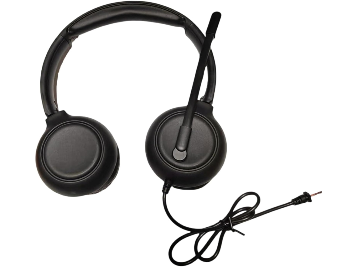 Fones De Ouvido Com Fio E Cancelamento Ruído, Compatíveis Com Pc, Com Controle De Som E Função Mudo Para O Microfone