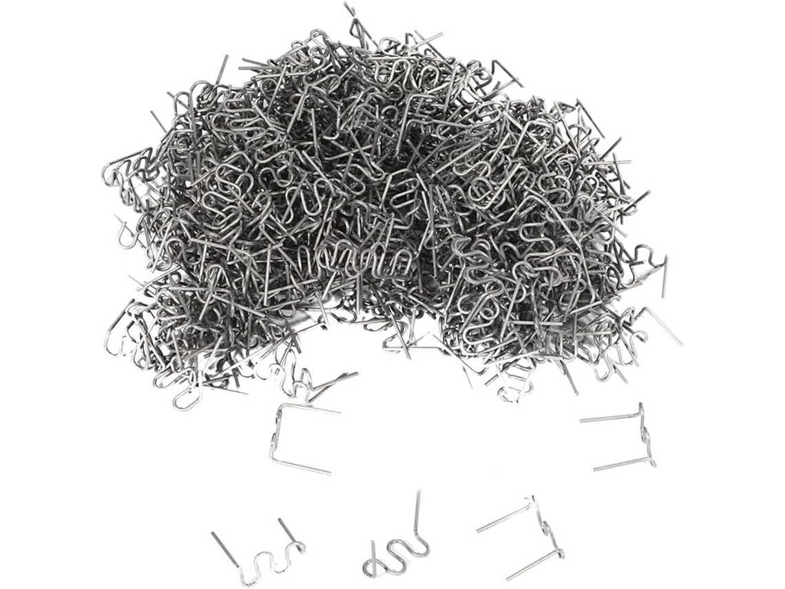 Kit Com 1000 Grampos Em Formato De S 0,6 Mm Para Reparo Para-choques