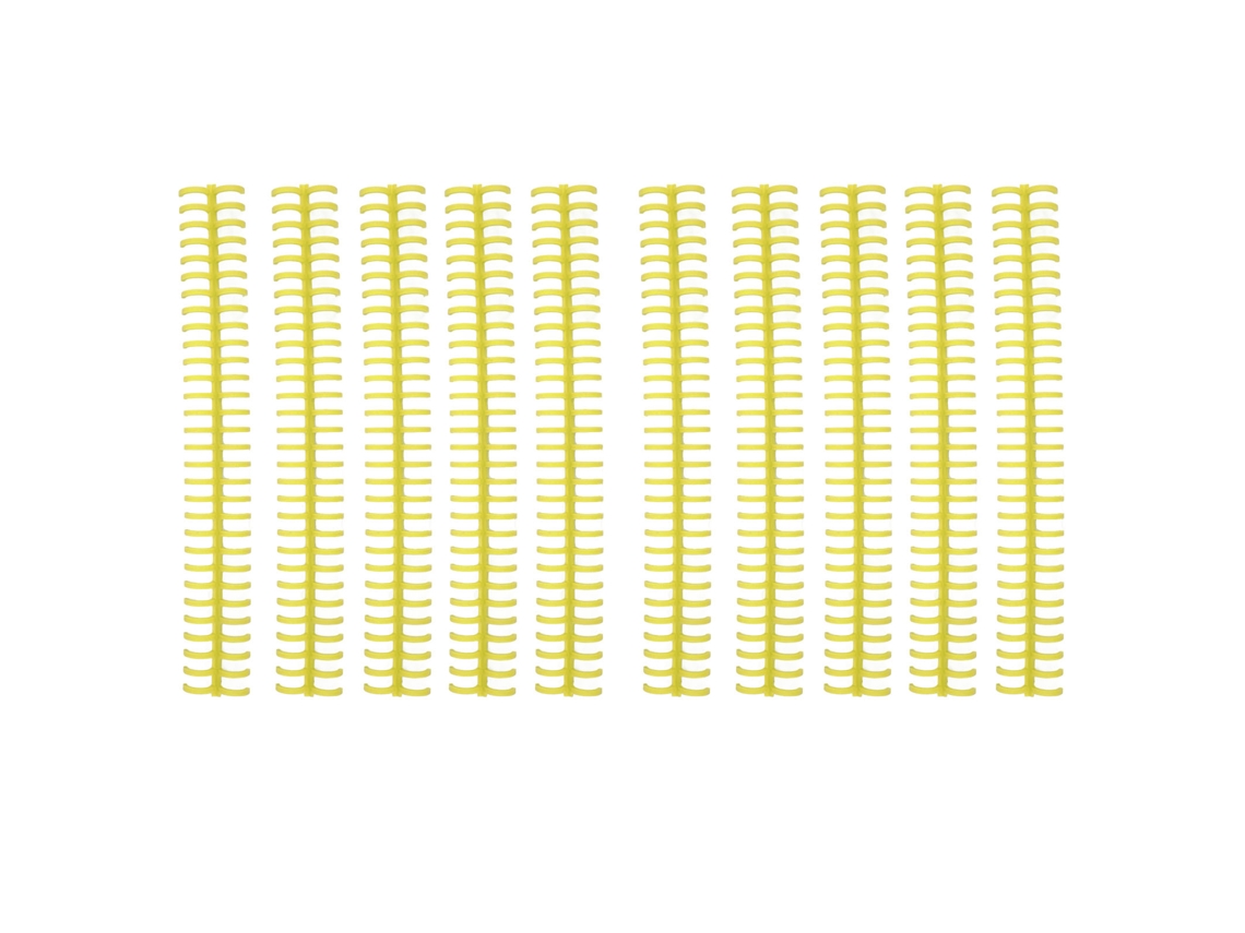 10pcs Espinhos Encadernação 30 Buracos 13mm/0.51pol Plástico Amarelo para Folhas Soltas