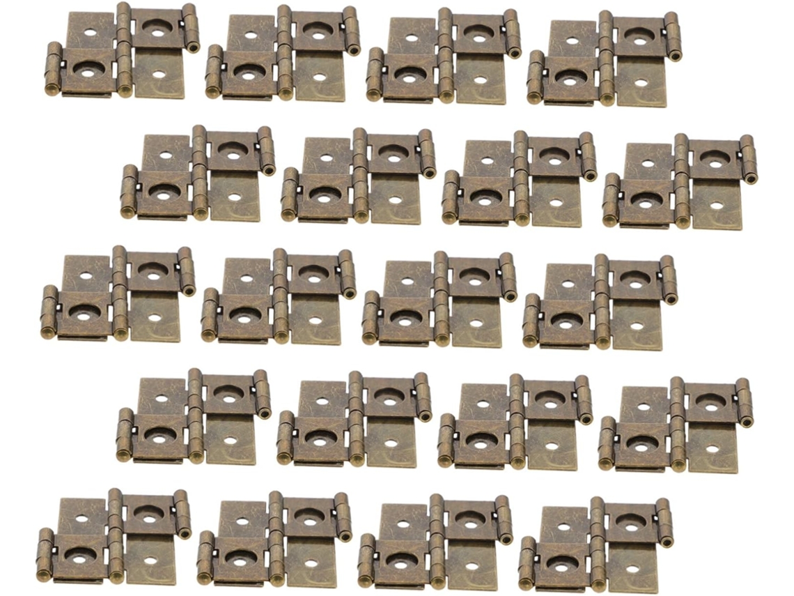Dobradiças Dobráveis Para Portas De Armário, Resistentes E Robustas, 20 Peças, Estrutura De Dobradiça Dupla, Aço