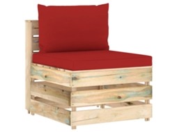 Middle Sofa, Middle Sofas Vidaxl Vermelho Madeira (n/a)