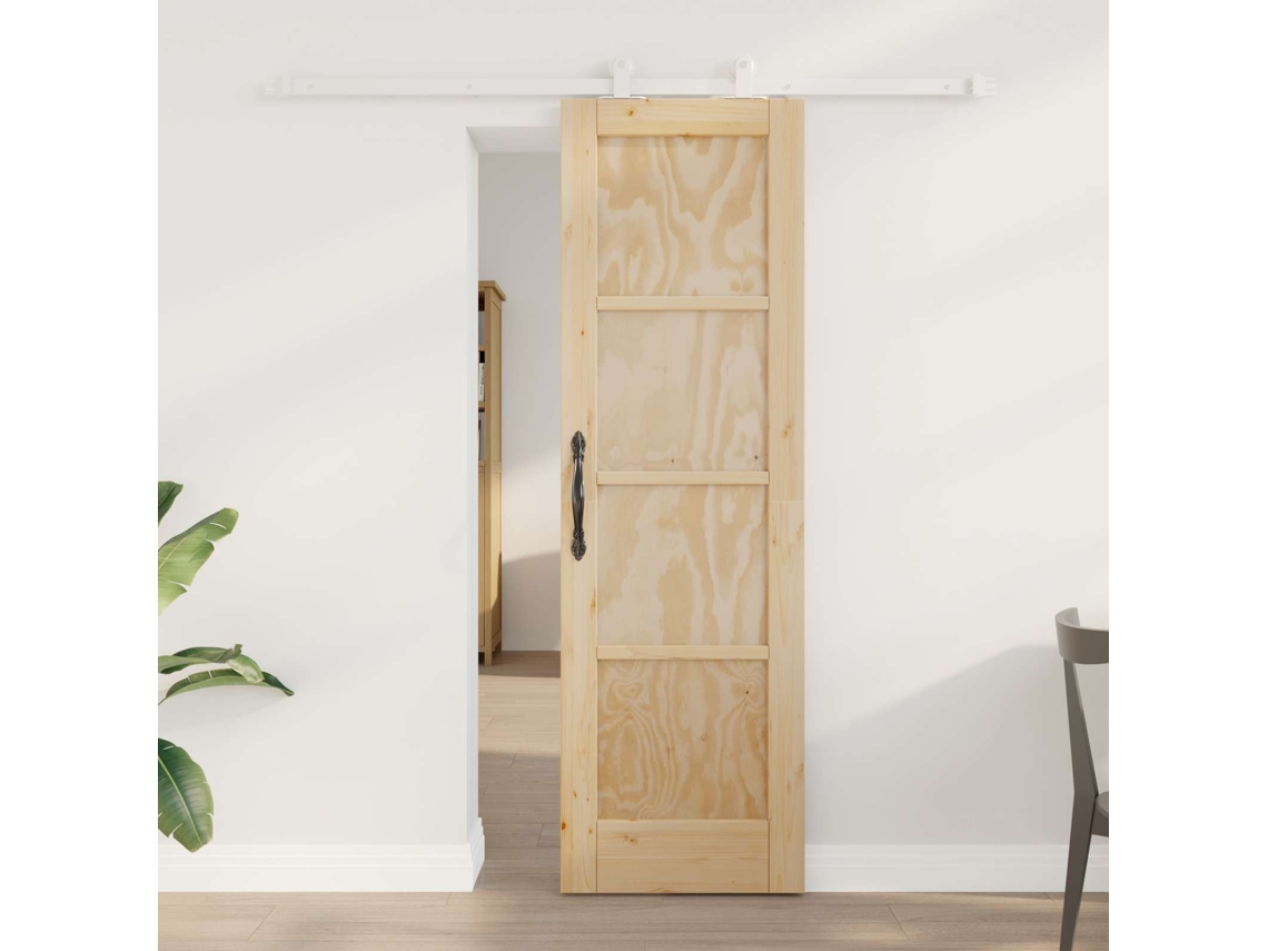 Vidaxl Porta Deslizante Natural E Branco 61 X 198,5 Cm
