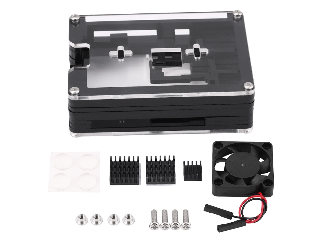 Protectora Universal Abs com Ventilador e Dissipadores S/MARCA para Raspberry Pi