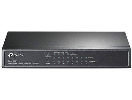Switch TP-LINK 8-Port Gigabi PoE SG1008P — 1000Mbps | 8 Portas