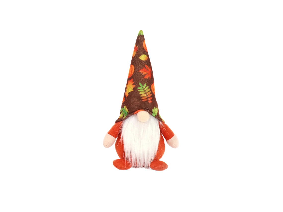 Gnome de Peluche Outonal LAXISCREED com Folha de Ácer