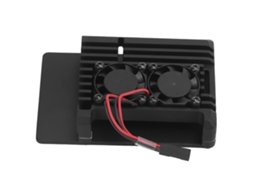 Capa De Alumínio Com 2 Coolers Para Raspberry Pi 4b