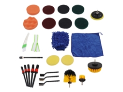 Kit de Limpeza para Carro 26pcs com Escovas de Detalhamento e Broca para Limpeza Completa