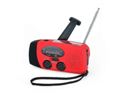 Rádio Portátil Solar Am Fm Com Lanterna E Manivela, Rádio De Previsão Do Tempo Noaa Com Função De Banco De Energia Olysi Shop