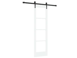 Porta Deslizante Com Conjunto De Ferragens Vidaxl Branco Madeira De Pinho Maciça