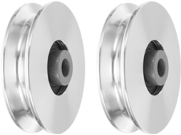 Polia De Alumínio 75 Mm Para Máquina Cabos, 2 Peças.