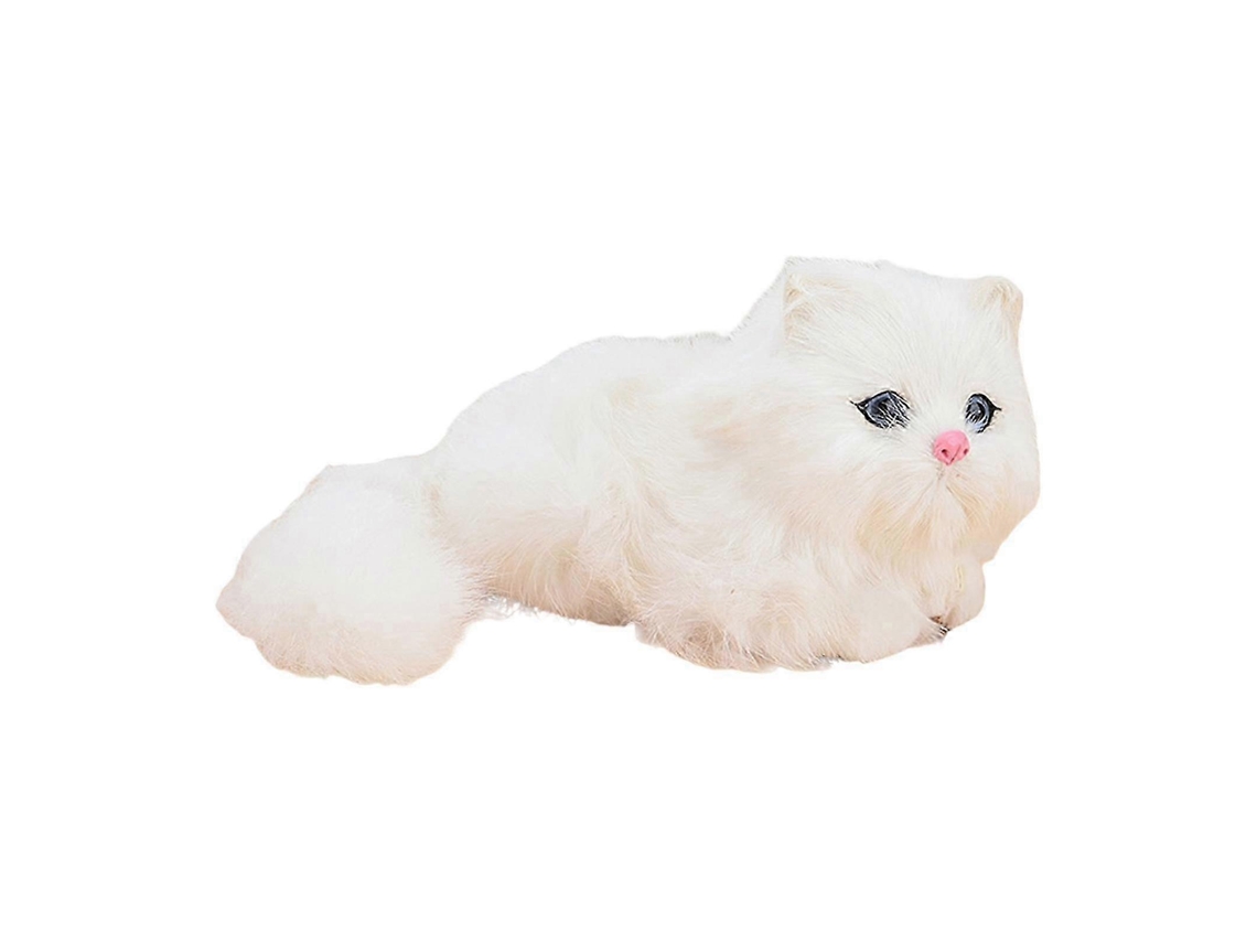 Gatinho De Pelúcia Branco 18cm