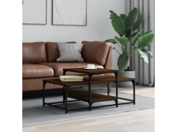 Vidaxl Mesa De Centro 102x60x45 Cm Derivados Madeira Carvalho Castanho