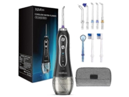 Irrigador Oral Sem Fio H2ofloss Hf-6 Com 5 Bicos, Portátil, Recarregável E À Prova D'água Ipx7 Para Limpeza Dental, Bucal E De Aparelhos Ortodônt