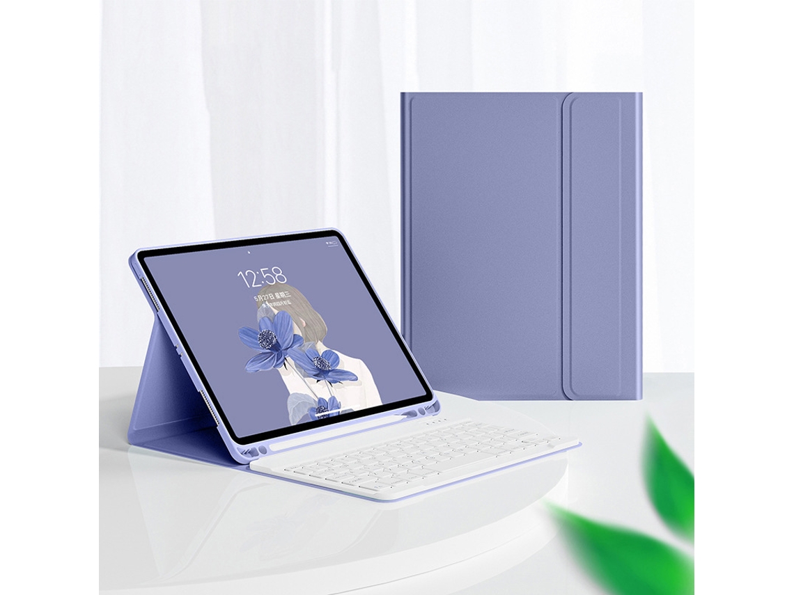Capa Com Teclado Para Ipad 9ª, 8ª, 7ª E 10,2 Pol. (2021, 2020, 2019) - Roxa
