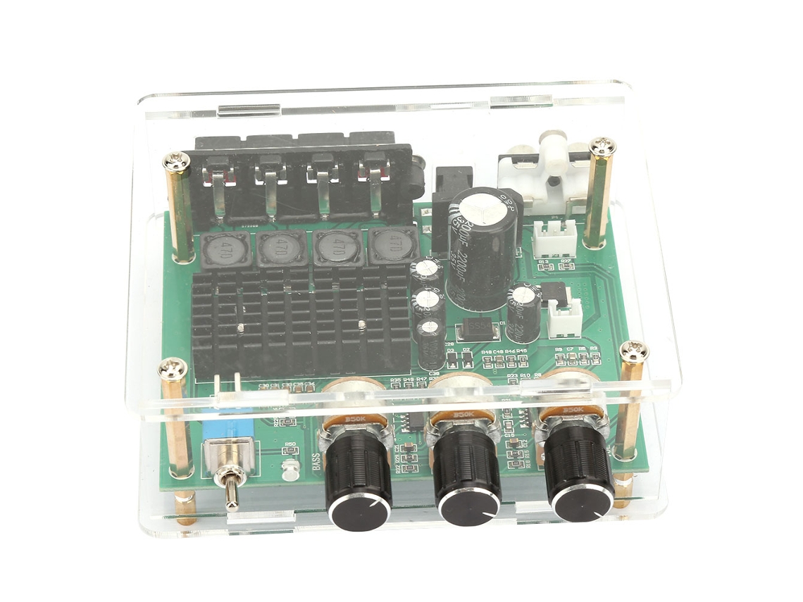 Placa HKJ de Amplificador Digital de Áudio 2 Canais 80W*2, AC12, 17V/DC 12-24V