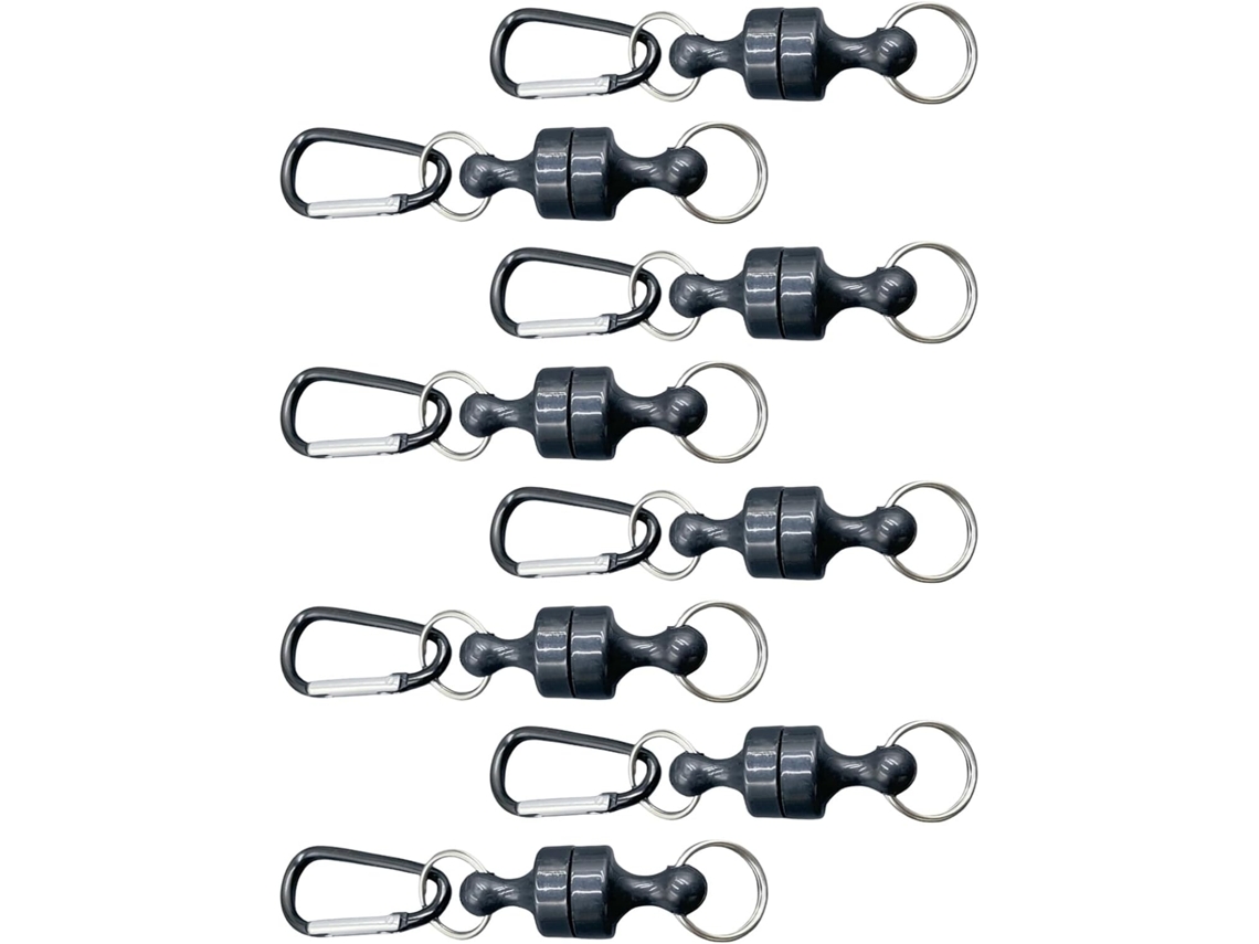 Conjunto De 8 Peças Com Fivela Fixação Resistente, Clipe De Gancho Com Ímã Neodímio, Liberação Rápida E Mosquetão Com