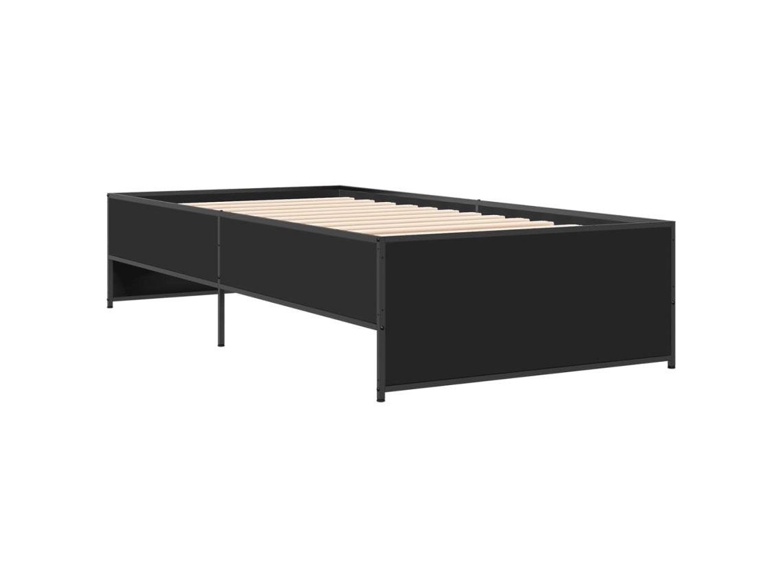 Bed Frame, Bed Frames Vidaxl Preto Madeira Processada (100 X 200 Cm)