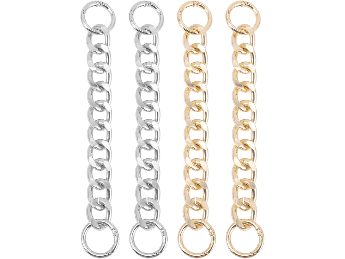 Correntes Decorativas De Ferro Para Sapatos, Faça Você Mesmo, 4 Peças, Douradas E Prateadas, Para Enfeitar Sapatos.