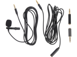 Sistema De Microfone Para Telemóvel E Câmera, Kit De 2 Peças Com Microfones De Metal, Cabo Tpe, Embalagem