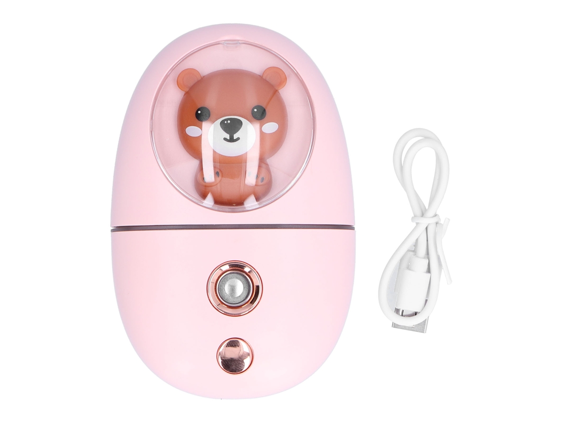 Laxiscreed Vaporizador Facial Portátil Com Spray Frio, Urso Rosa Para Beleza E Hidratação Da Pele