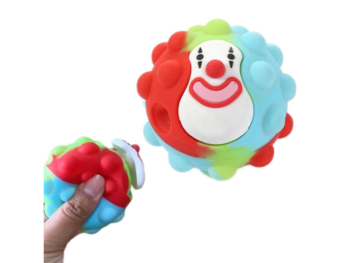 Mali bola de Descompressão de Silicone 3d Palhaço Brinquedo Sensorial para Crianças e Adultos