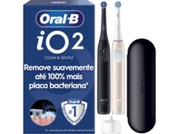 Escova de Dentes Elétrica ORAL-B IO2 Duo (2 Unidades - Preto e Rosa)