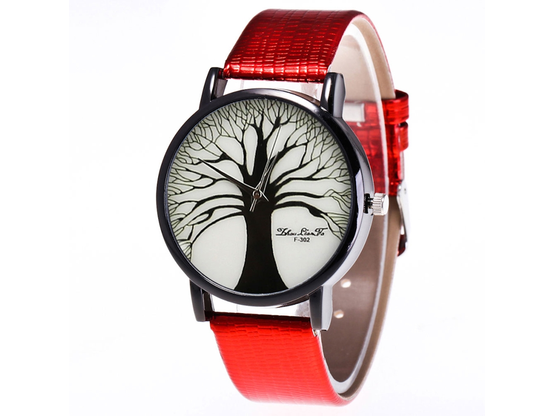 Relógio de quartzo elegante para casais Zhoulianfa F302-hx Unissex (vermelho)
