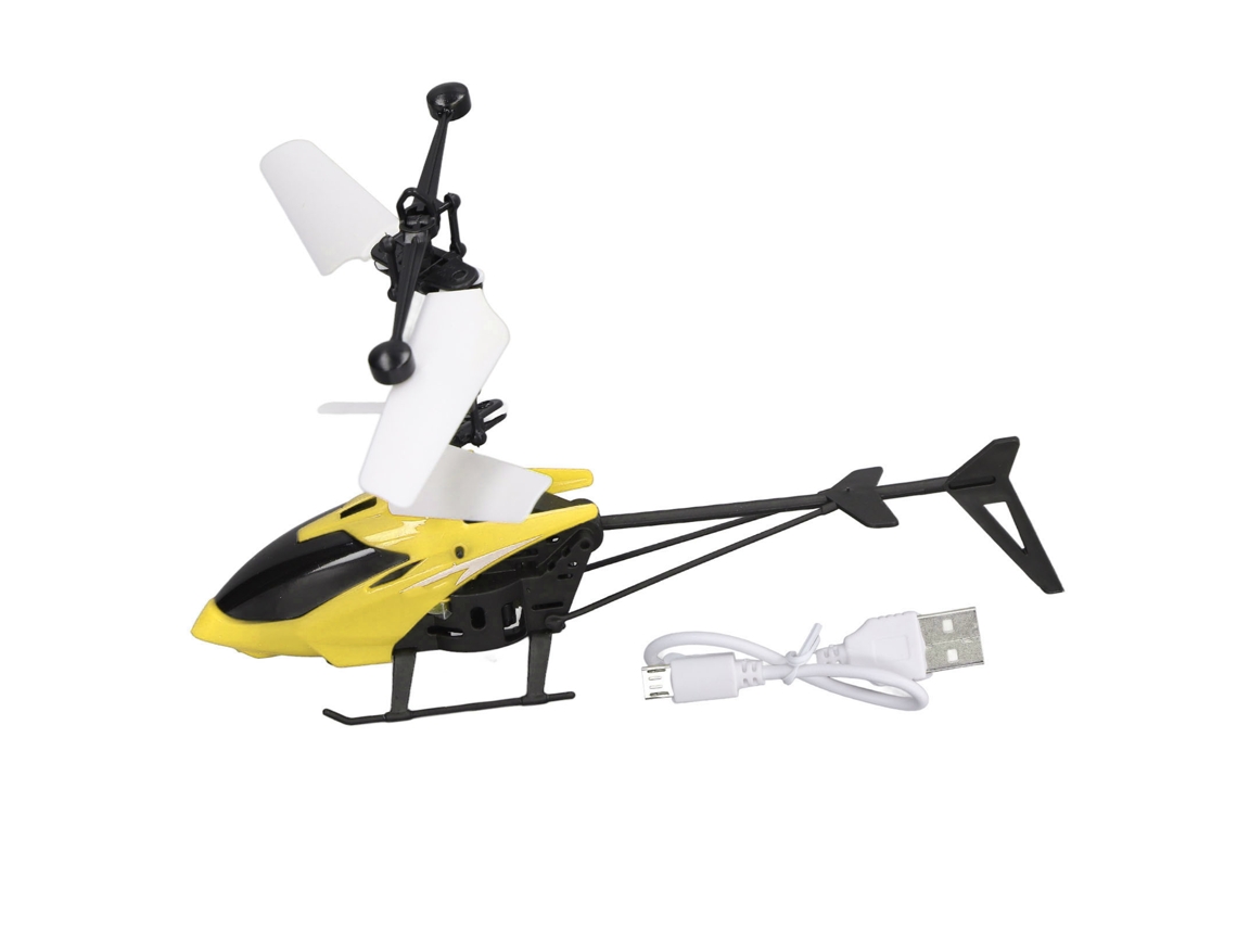 Brinquedo De Helicóptero Rc Mini Com Rotação Estável, Indução Automática E Resistente A Quedas Amarelo