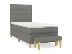 Box Spring Bed, Box Spring Beds Vidaxl Cinzeto Tecido (90 X 200 Cm)