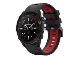 Bracelete Esportivo Silicone para Garmin Descent Mk3i com duas cores Preto e Vermelho XIAOMOYU