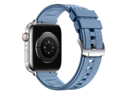 Bracelete para Apple Watch 46/49/45/44mm Borracha Fluorocarbonada com Textura Quadrada Esportiva Marrom XIAOMOYU