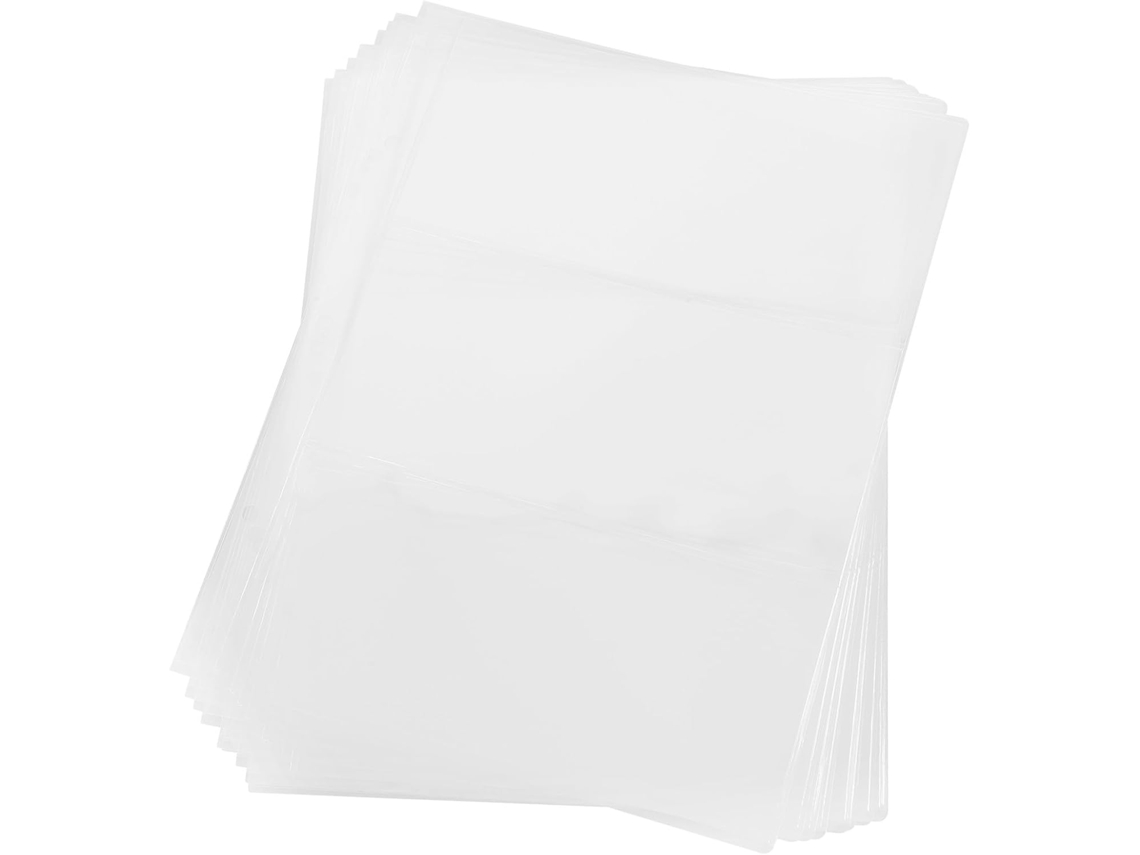 Pochettes De Rangement Transparentes De Banque - 10 Pages Par Pochette - Protège - Feuilles En Pvc Léger Blanc