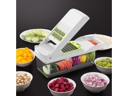 Cortador De Legumes Manual Branco, Multifuncional, Profissional, Para Cenouras, Batatas, Tomates E Salada De Frutas. Everley891