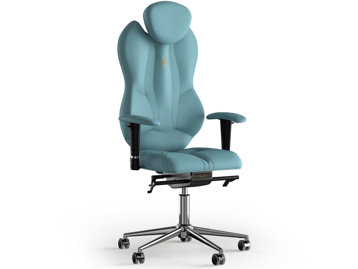 Cadeira de Escritório Ergonómica KULIK Grande Couro de PU (Azul -130x50x50cm)