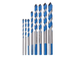 Conjunto de 8 Brocas Multiuso com Ponta de Carboneto, Serra Copo para Diversas Construções