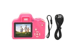 Câmera De Selfie Infantil De 2 Polegadas, 5mp, 1080p Hd, Mini Filmadora Digital Portátil, Brinquedo Para Crianças Pequenas, Rosa Brilvibera