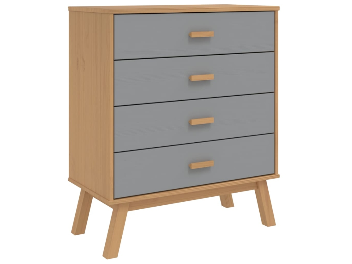 Drawer Cabinet, Drawer Cabinets Vidaxl Cinzeto Madeira De Pinho (n/a)