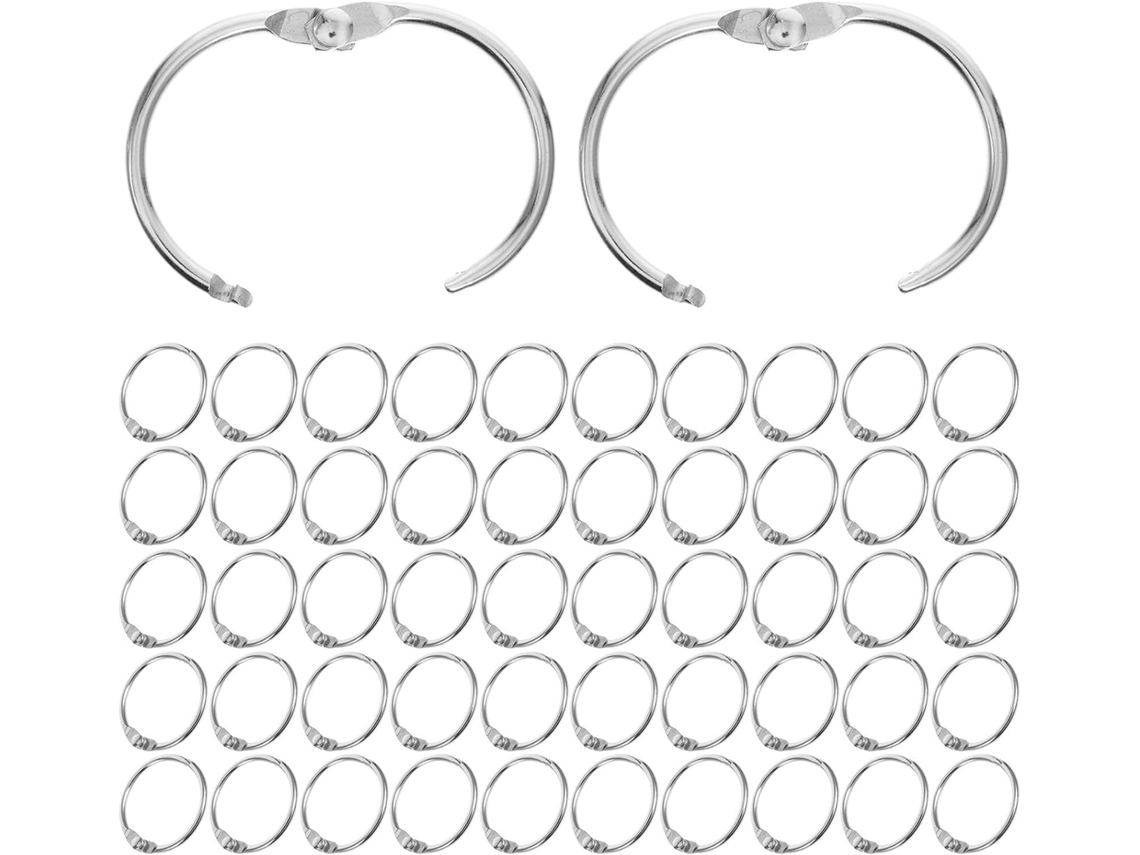 Anéis de corrente Supvox 100, anéis metálicos redondos para pastas e projetos de bricolagem, 30 mm de diâmetro externo, Ideais