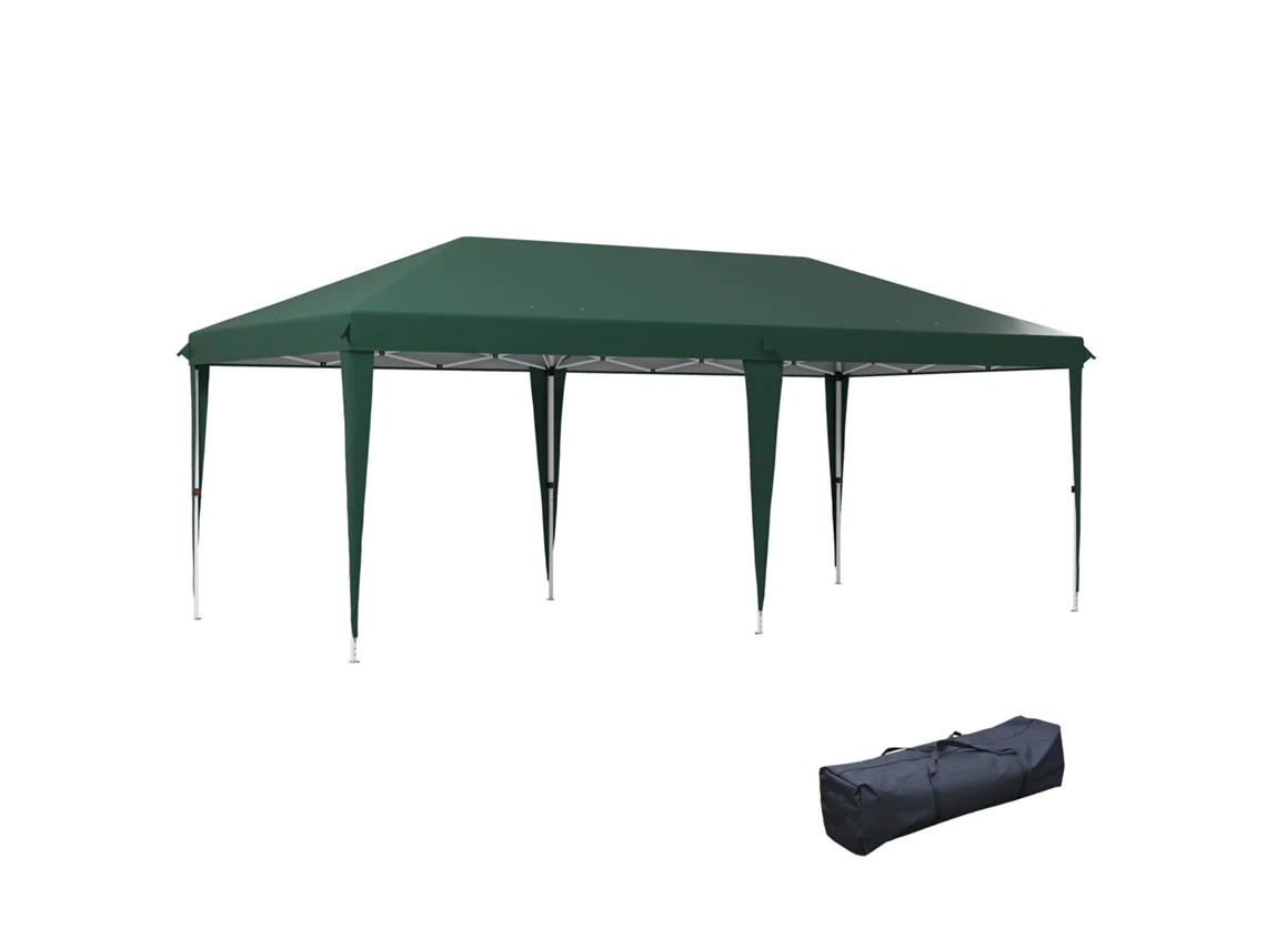 Tenda para festas com altura ajustável em 3 níveis bolsa de transporte estrutura de aço anti-UV 6x3m S/MARCA