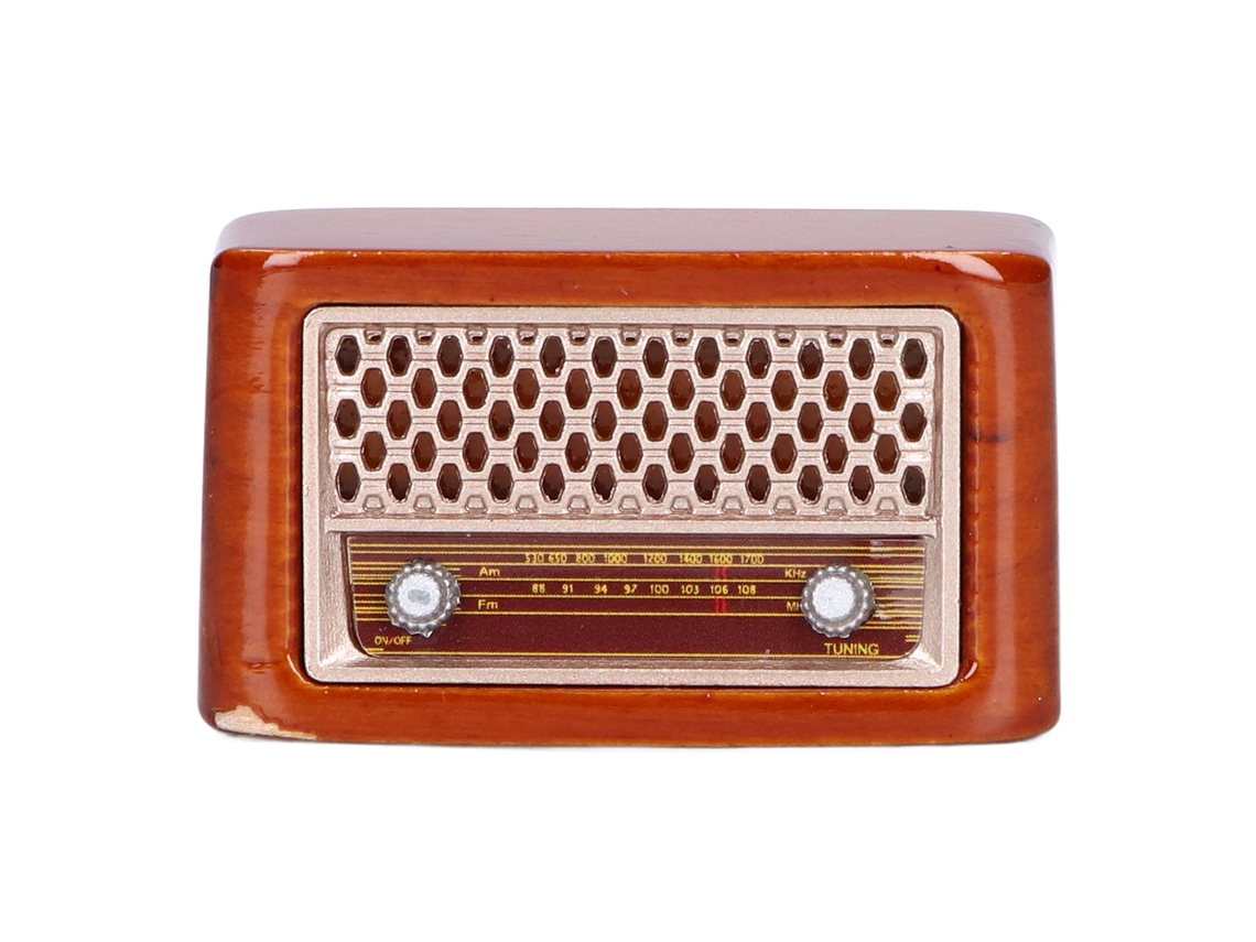 Mali mini Rádio Casa de Bonecas 1:12 Miniatura Retro Acessório Decoração Brinquedo de Imitação