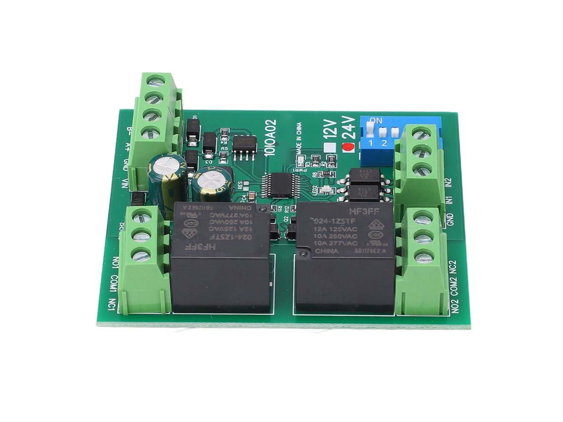 Laxiscreed Módulo Relé Rs485 Duplo Canal Para Automação E Controle Remoto