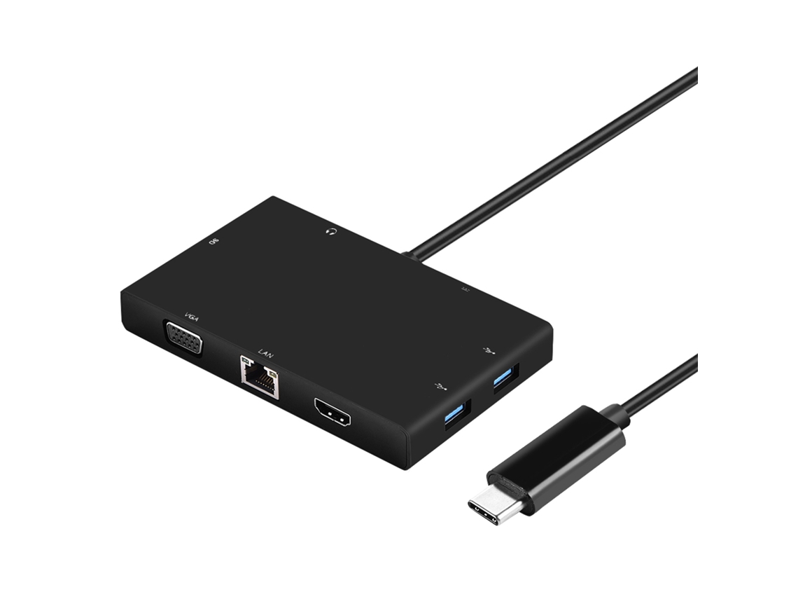 Conversor (conversão Hdmi 4k Conversão Vga) Conversor Type-c All-in-one Para Hdmi Vga Rj45 Sd