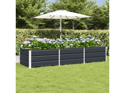 Vidaxl Floreira Antracite 240 X 80 X 45 Cm Aço