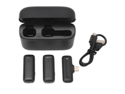 Microfone Lavalier Sem Fio 2 em 1 com Estojo de Carregamento S/MARCA