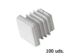 Contera plastico cuadrada 22x22 mm. bolsa 100 unidades