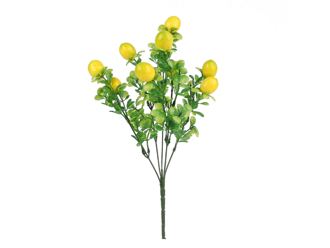 Frutas artificiais limão de 2,5cm em ramos de espuma, 36cm de comprimento LAXISCREED