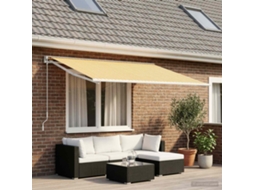 Vidaxl Tecido De Substituição Para Toldo Amarelo E Branco 400 × 350 Cm